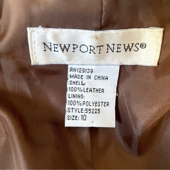 Vintage Newport Leather Moto Jacket Coat 10 Tan Camel - Picture 8 of 10